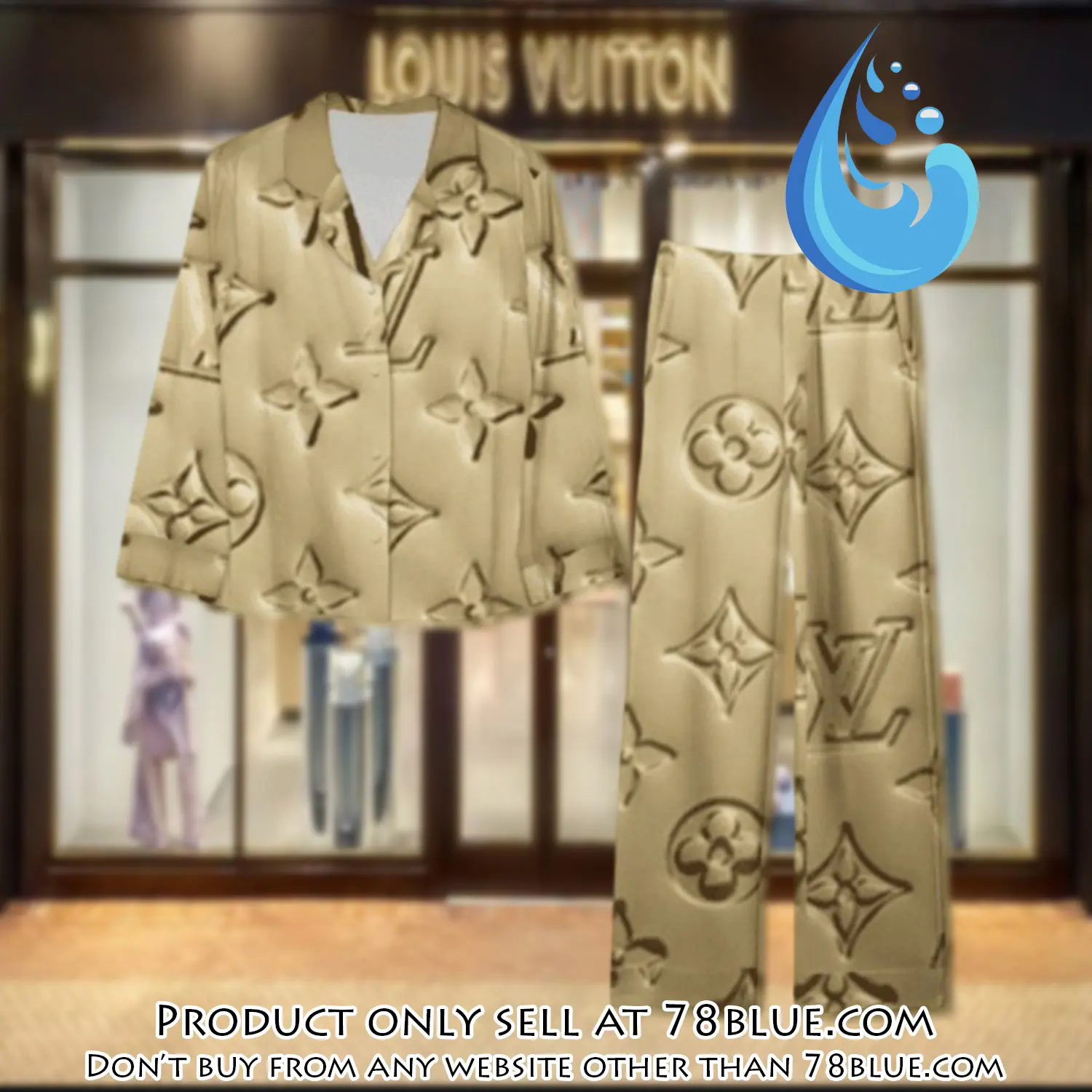 Trending luxury lv satin pajama set pjs1089 78b2018166